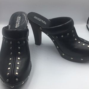 Michael Kors Black Studded Mules
